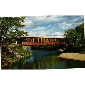 Smith Covered Bridge Postcard Travel Souvenir Unposted New Hampshire Vintage